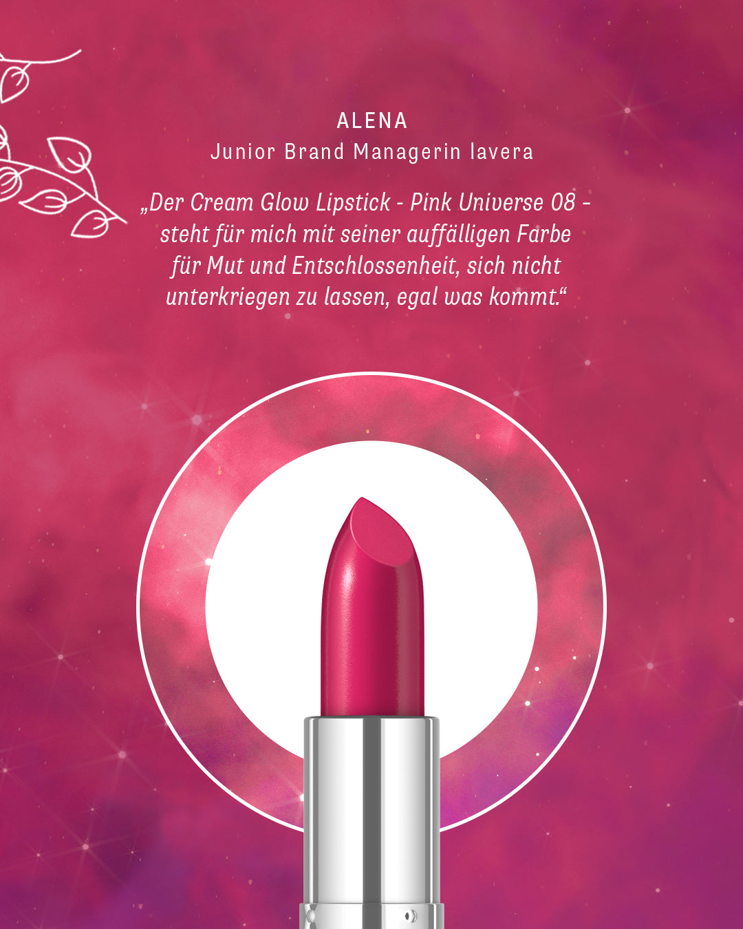 lavera Cream Glow Lipstick -Pink Universe 08-