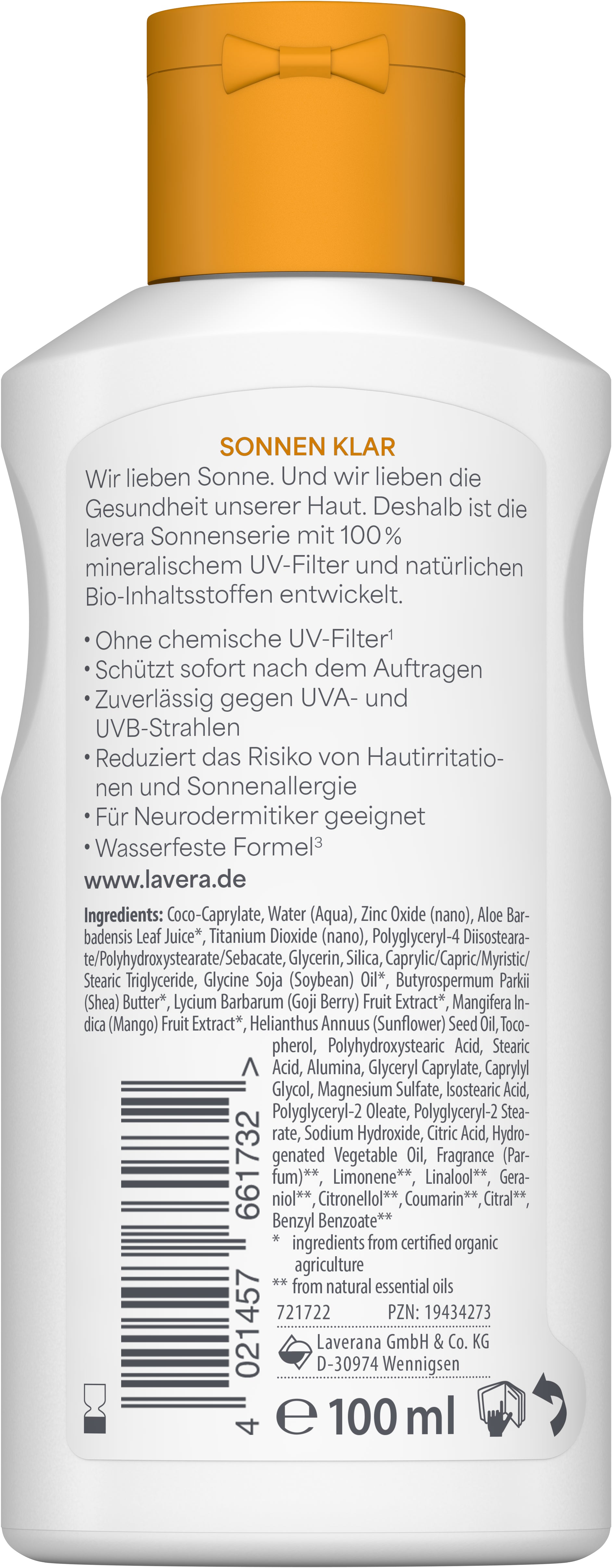 lavera Sonnenlotion Sensitiv LSF 30