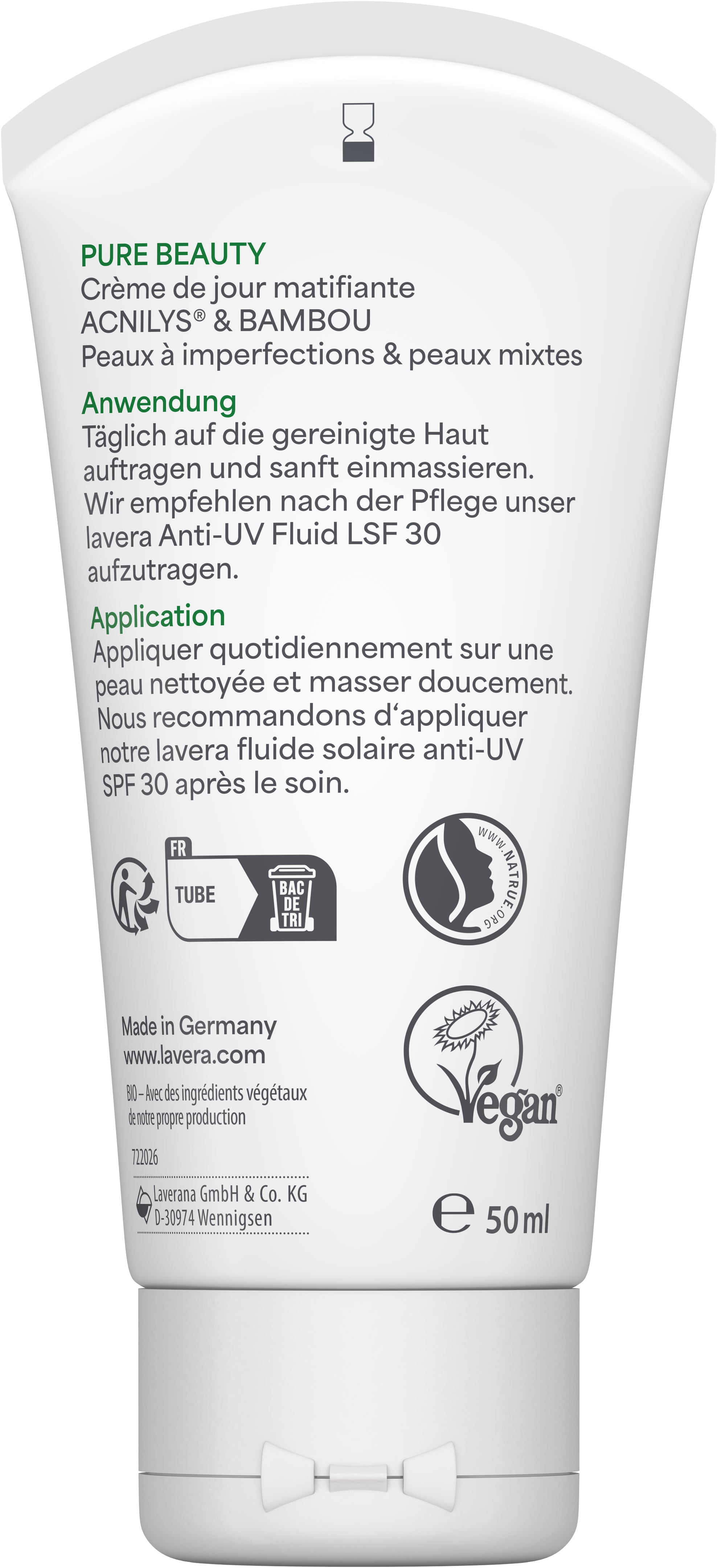 lavera Pure Beauty Mattierende Tagescreme