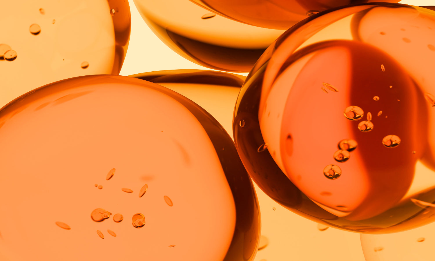 orangene und gelbe Öl Kugeln