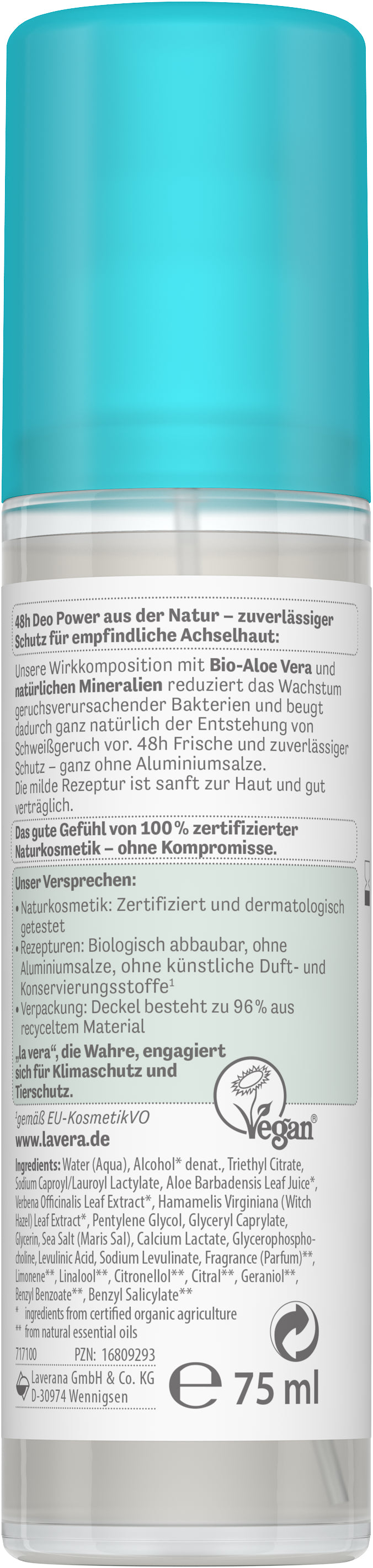 lavera Deo Spray basis sensitive NATURAL & SENSITIVE