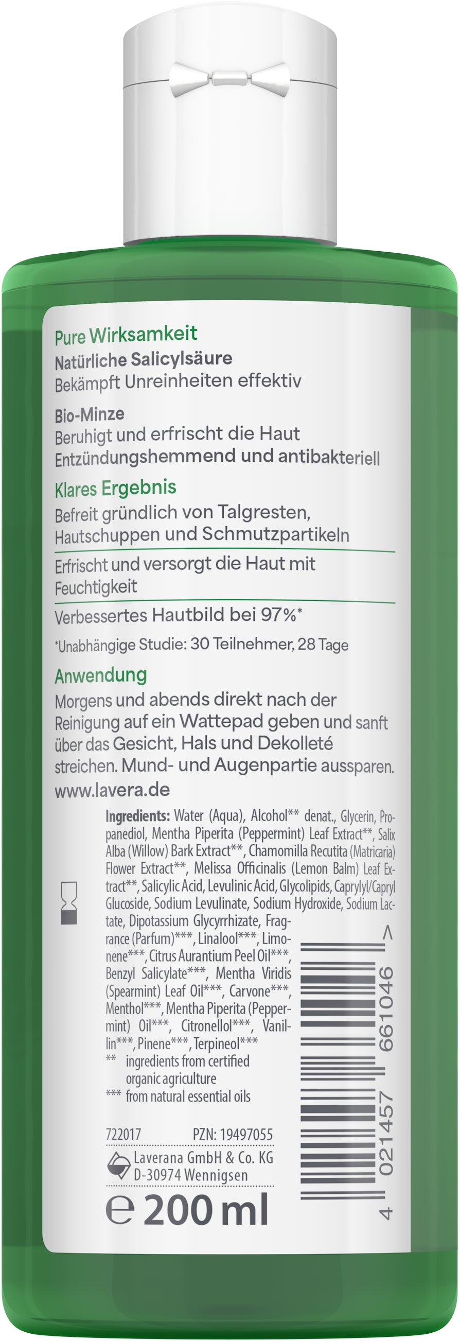 lavera Pure Beauty Klärendes Gesichtswasser