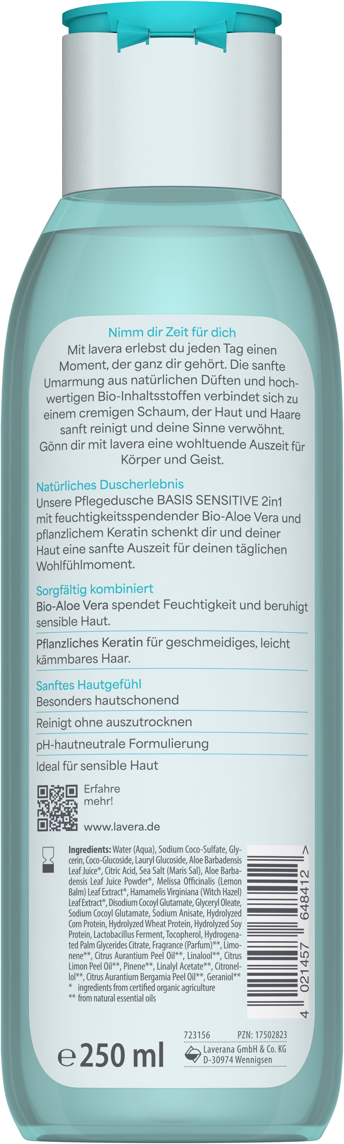 lavera Pflegedusche basis sensitive 2in1