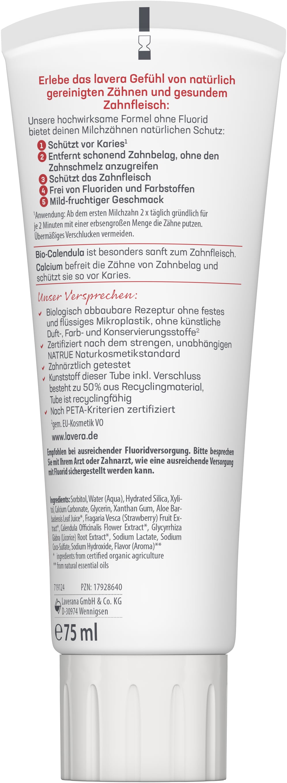 lavera Zahncreme Kids Fluoridfrei