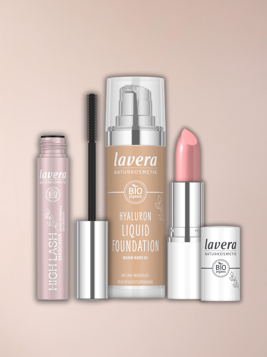 Lavera Make-up-Set mit Mascara, Foundation und Lippenstift